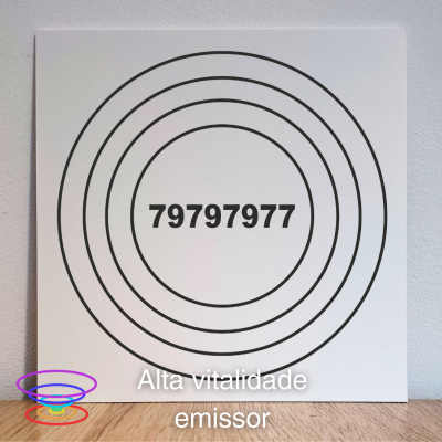Alta vitalidade emissor - Gráfico radiestésico de PEAD 21x21cm
