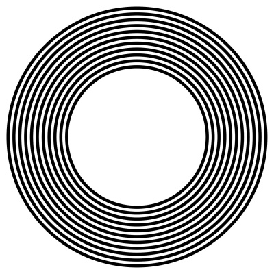 Onze círculos - gráfico radiestésico de cartolina plastificada