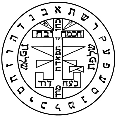Pantáculo contra espírito malignos e magias - gráfico radiestésico de cartolina plastificada