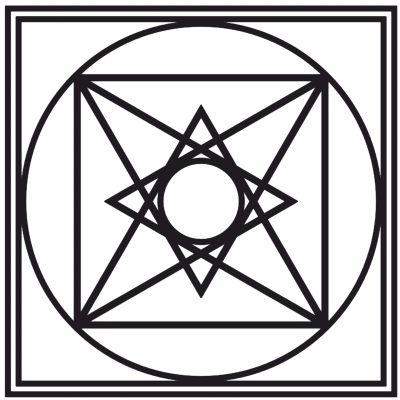 Pirâmide plana - gráfico radiestésico de cartolina plastificada