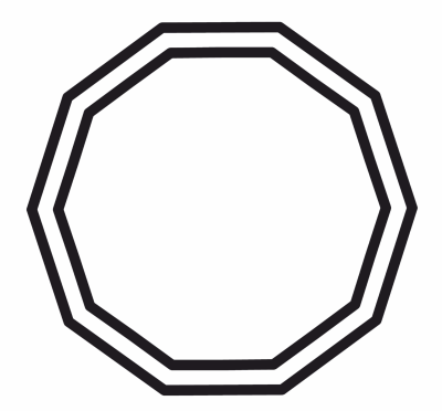 Decágono Duplo - gráfico radiestésico de cartolina plastificada