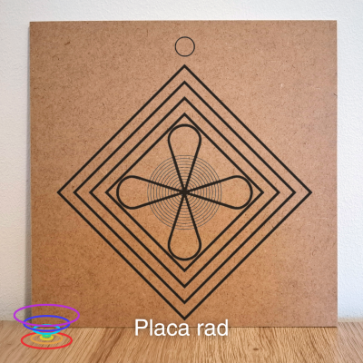 Placa Rad - Gráfico de MDF cru 23x23cm