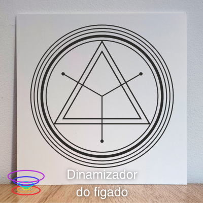 Dinamizador do fígado - Gráfico radiestésico de PEAD 21x21cm