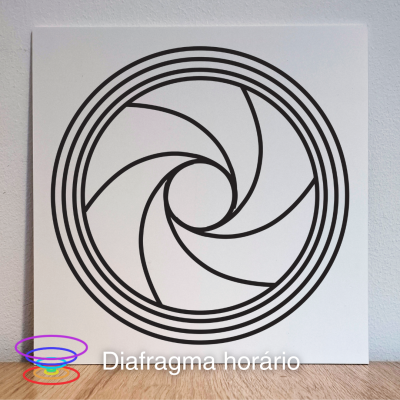 Diafragma horário - Gráfico radiestésico de PEAD 21x21cm