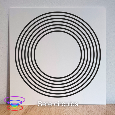 Sete círculos - Gráfico radiestésico de PEAD 21x21cm