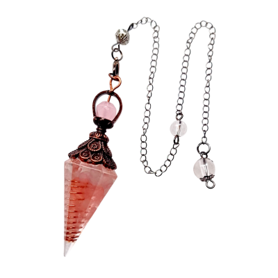Pêndulo orgonite rosa