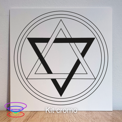 Kit cromo - Gráfico radiestésico de PEAD 21x21cm