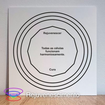 Saúde e Beleza (Rejuvenescedor) - Gráfico radiestésico de PEAD 21x21cm