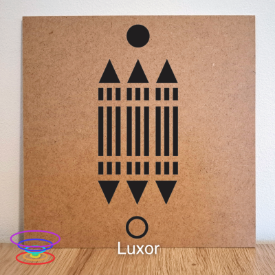 Luxor - Gráfico radiestésico de MDF cru 23x23cm