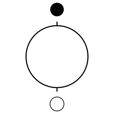 Circulo ou aproximador - gráfico radiestésico de cartolina plastificada
