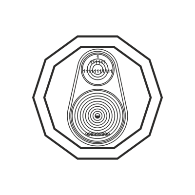 Relax do sono emissor - gráfico radiestésico de cartolina plastificada