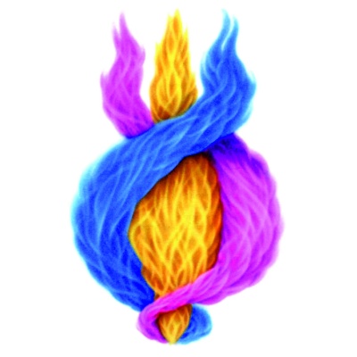 Chama trina - gráfico radiestésico de cartolina plastificada