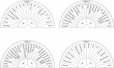 Seletor de gráficos 4 em 1 - Biômetro de cartolina plastificada A4
