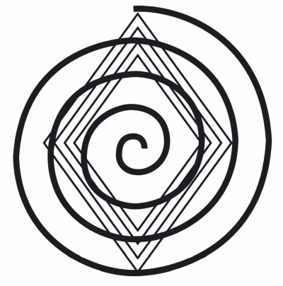 Espiral Cósmico - gráfico radiestésico de cartolina plastificada