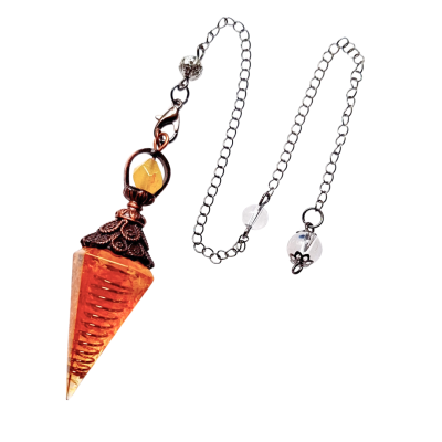 Pêndulo orgonite amarelo