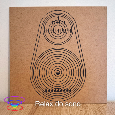 Relax do sono - Gráfico radiestésico de MDF cru 23x23cm