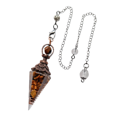 Pêndulo orgonite olho de tigre