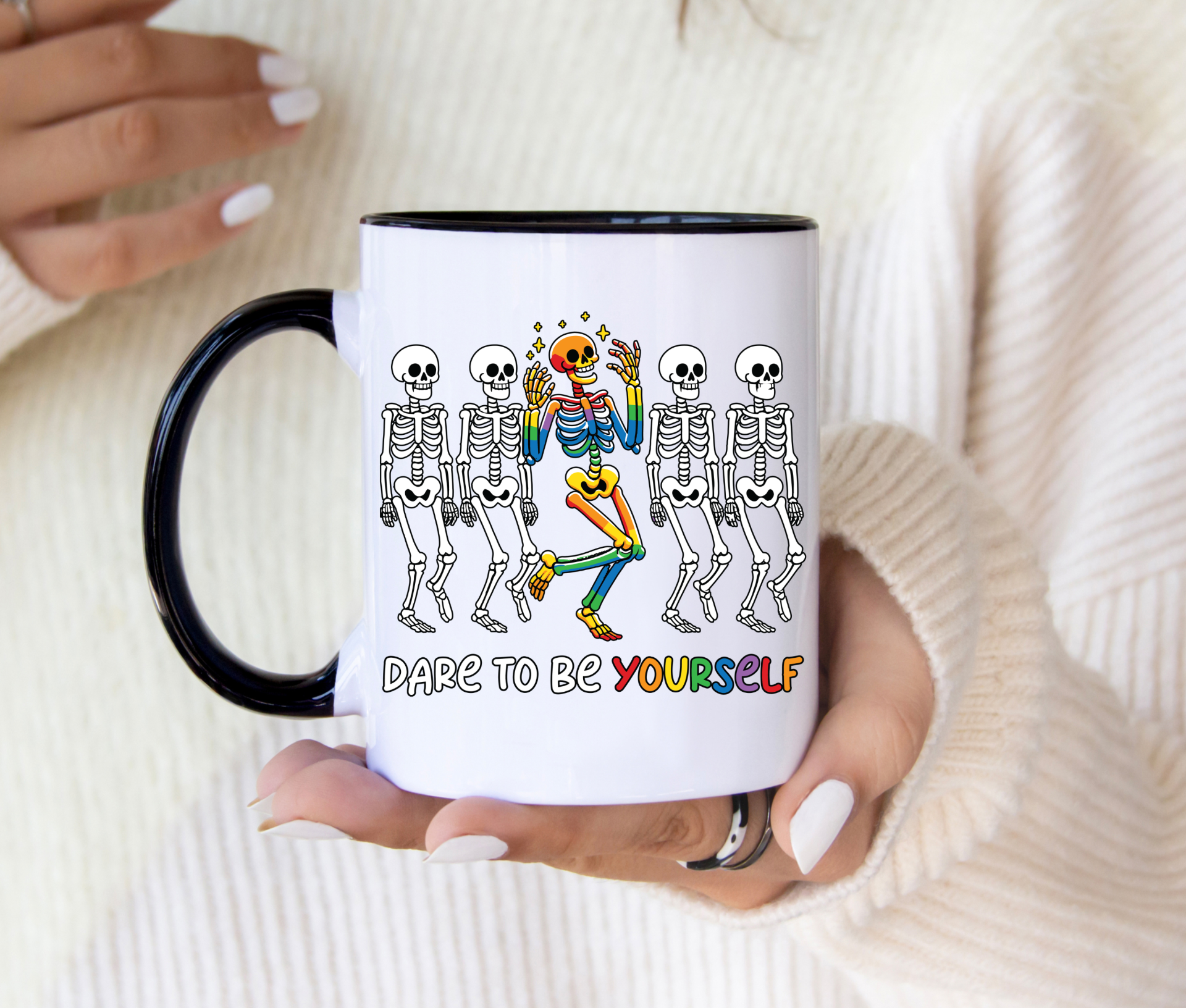 Caneca "Dare to Be Yourself" - Estilo e Originalidade para o Seu Dia