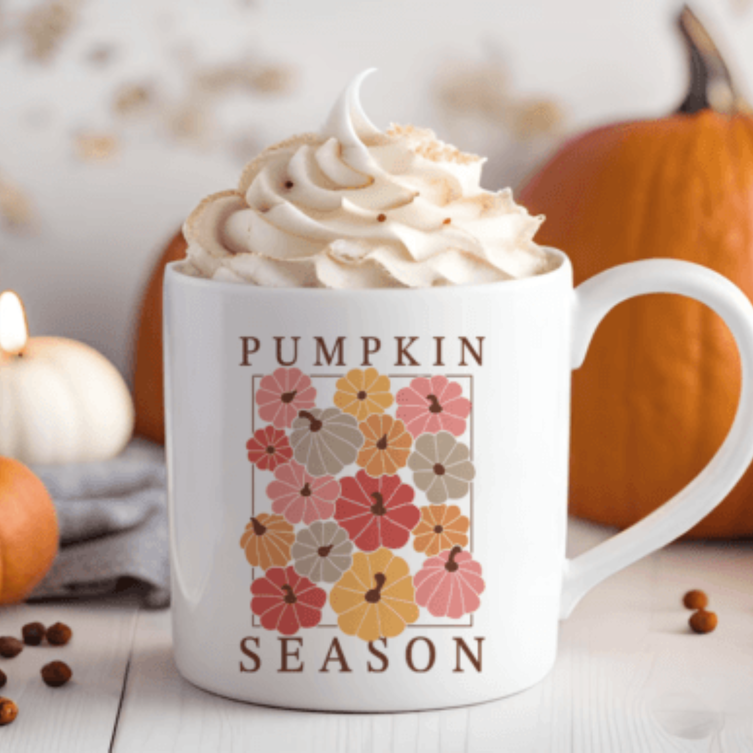 Outono&#x20;Pumpkin&#x20;Season&#x20;Boho&#x20;Fall&#x20;Autumn&#x20;Caneca