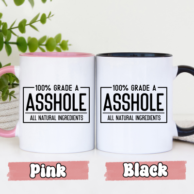 Caneca&#x20;&quot;100&#x25;&#x20;Grade&#x20;A&#x20;Asshole&quot;&#x20;-&#x20;Presente&#x20;Engra&#x00E7;ado&#x20;e&#x20;Irreverente