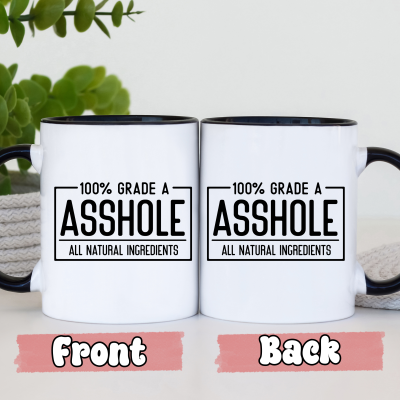 Caneca&#x20;&quot;100&#x25;&#x20;Grade&#x20;A&#x20;Asshole&quot;&#x20;-&#x20;Presente&#x20;Engra&#x00E7;ado&#x20;e&#x20;Irreverente