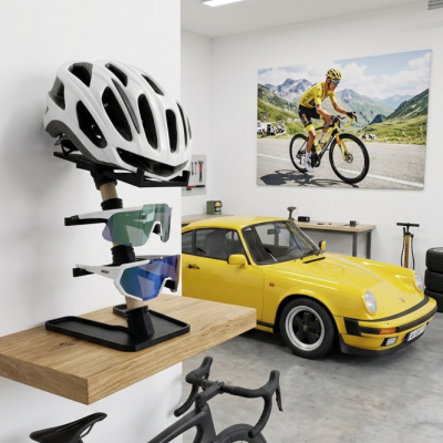 Organizador de Prateleira para Acessórios de Ciclismo