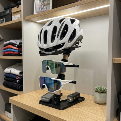 Organizador de Prateleira para Acessórios de Ciclismo