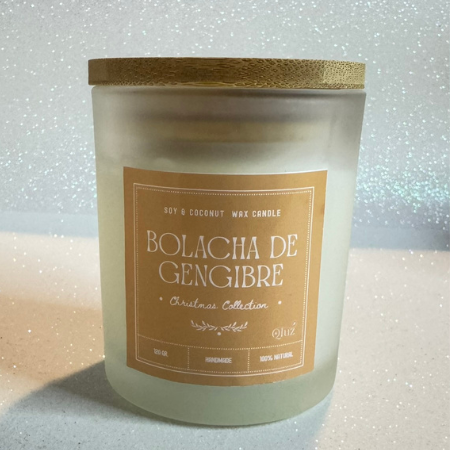 Vela em Vidro com Tampa de Madeira Vela em Vidro com Tampa de Madeira