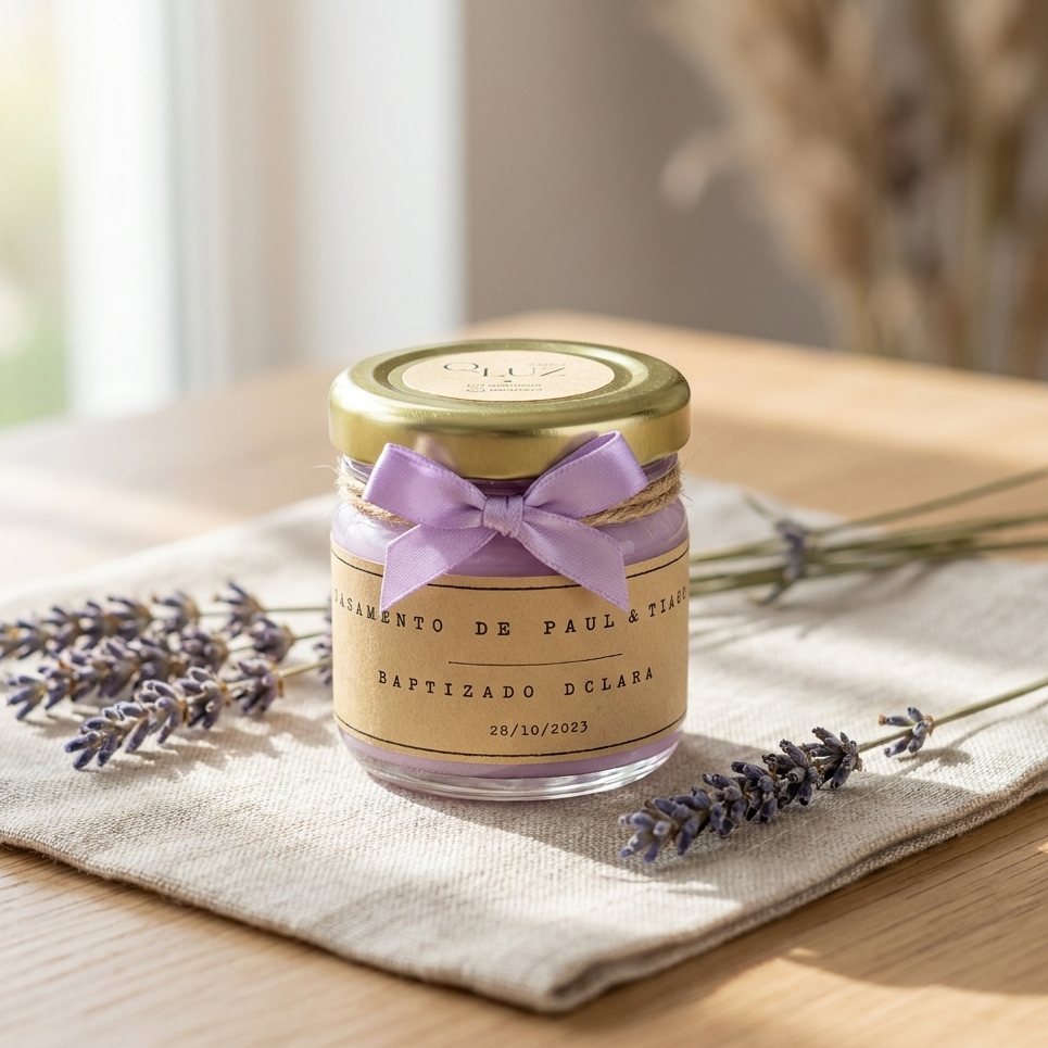 Mini Velas Aromáticas Personalizadas Lavanda Mini Velas Aromáticas Personalizadas Lavanda