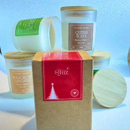 Vela em Vidro com Tampa de Madeira Vela em Vidro com Tampa de Madeira