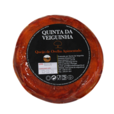 Queijo de Ovelha Curado Apimentado Terras de Alfandega - Quinta da Veiguinha (700 a 720g)