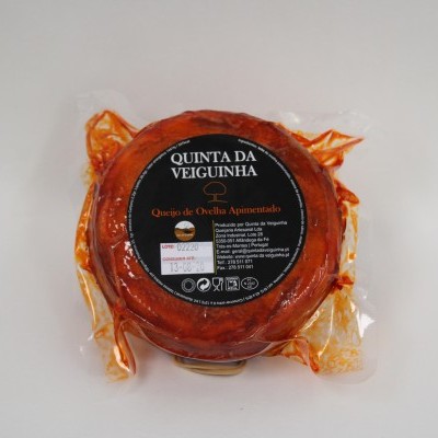 Queijo de Ovelha Curado Apimentado Terras de Alfandega - Quinta da Veiguinha (700 a 720g)