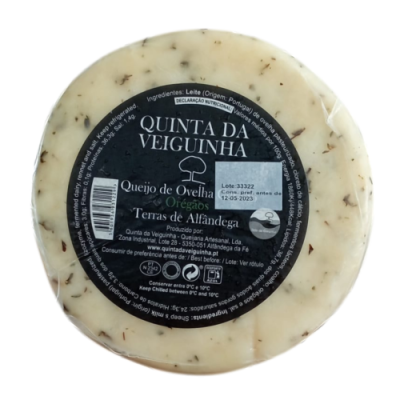 Queijo de Ovelha Curado com Orégãos Terras de Alfândega – Quinta da Veiguinha (480 a 500g)
