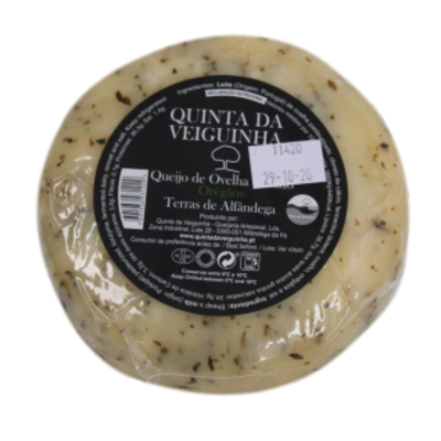 Queijo de Ovelha Curado com Orégãos Terras de Alfândega – Quinta da Veiguinha (480 a 500g)