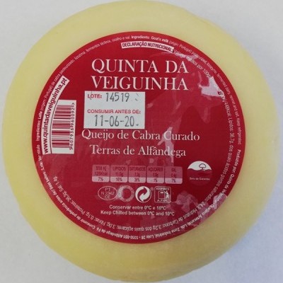 Queijo de Cabra Curado Terras de Alfândega - Quinta da Veiguinha (320 a 360g)