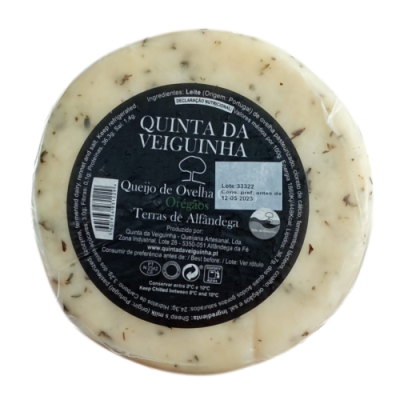Queijo de Ovelha Curado com Orégãos Terras de Alfândega – Quinta da Veiguinha (480 a 500g)
