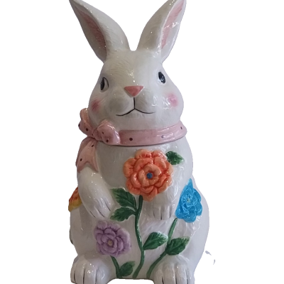 Pote - Coelho em cerâmica.