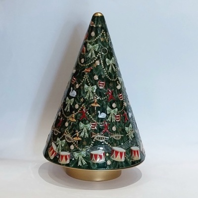 Lata Árvore de Natal com musíca.