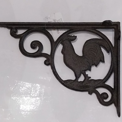 Conjunto de 2 suportes para parede em ferro forjado.