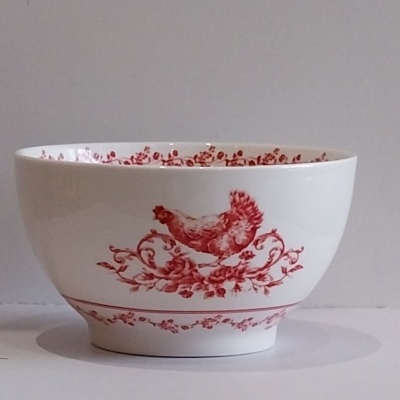 Taça de cereais galinha encarnada.