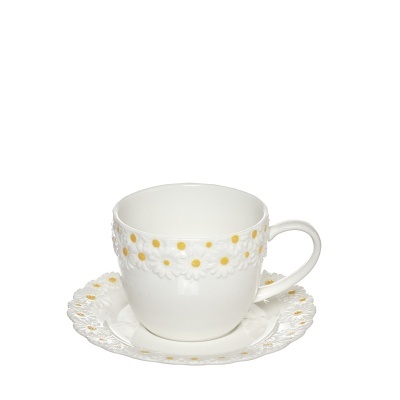 Chávena de chá em porcelana - margaridas.