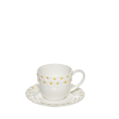 Chávena de café em porcelana - margaridas.