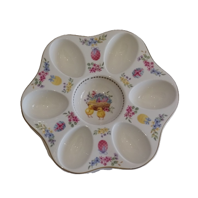 Prato para 6 ovos de Páscoa.