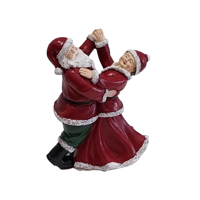 Pai e Mãe Natal a dançar.