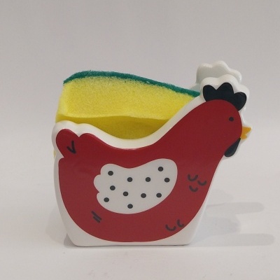 Suporte para esponja de cozinha - Galinha.
