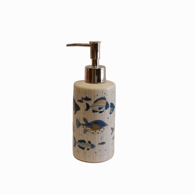 Dispensador de sabonete líquido com peixes