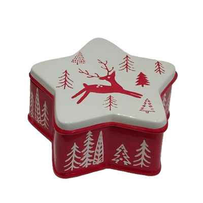 Caixa em cerâmica com motivos de Natal.