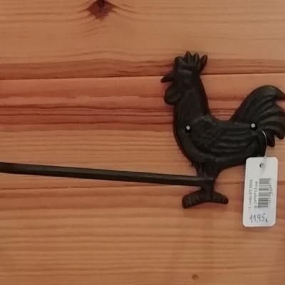 Toalheiro pequeno com galo.