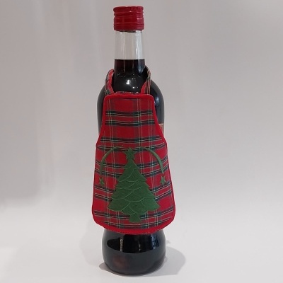 Avental de Natal para garrafa.