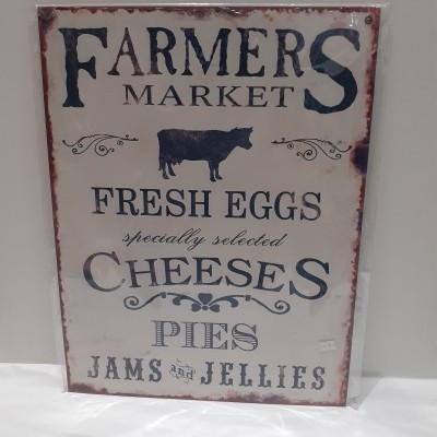 Placa decorativa, Farmers Market.